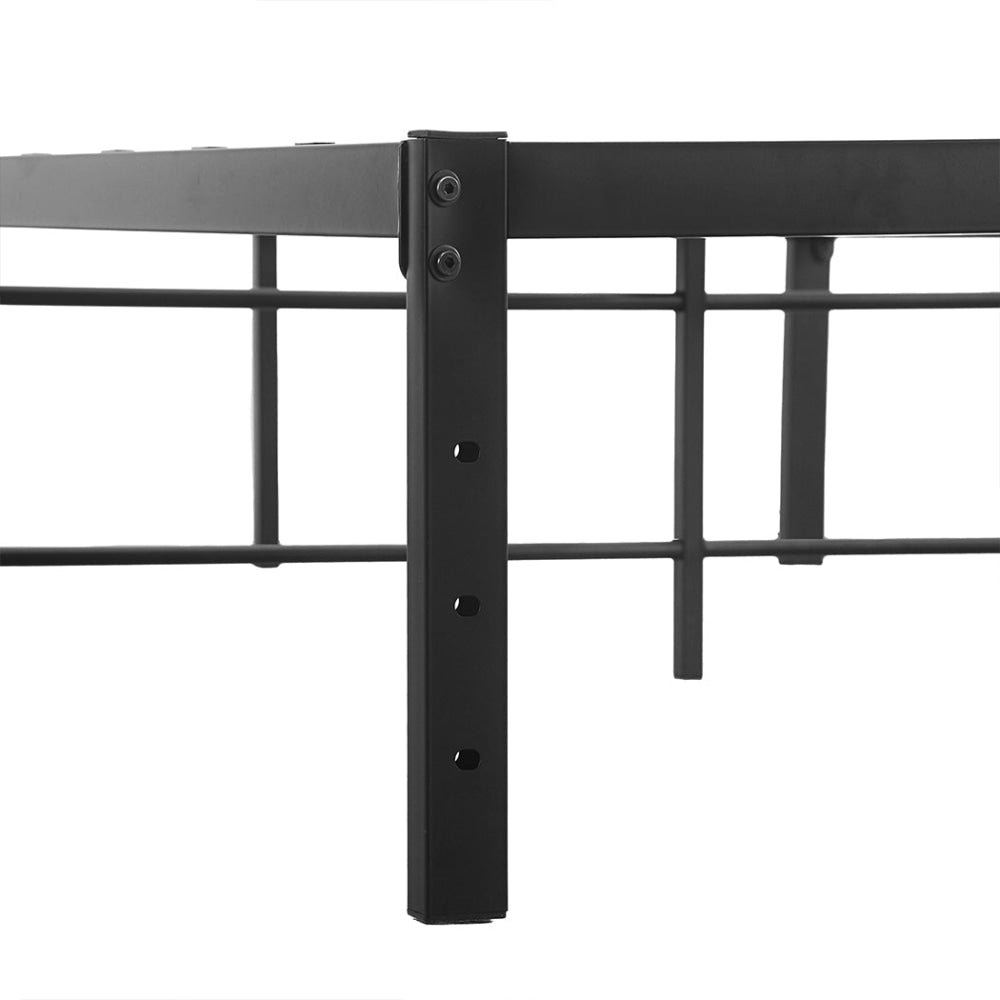Metal Bed Frame Heavy Duty Platform With Storage Space And Center Support - Black (300 kg) Fast shipping On sale