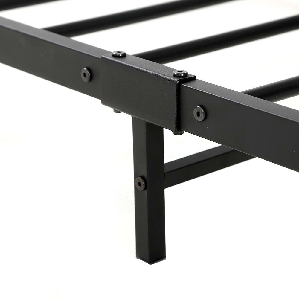 Metal Bed Frame King Single Size Mattress Base Platform Foundation Black Dane Fast shipping On sale