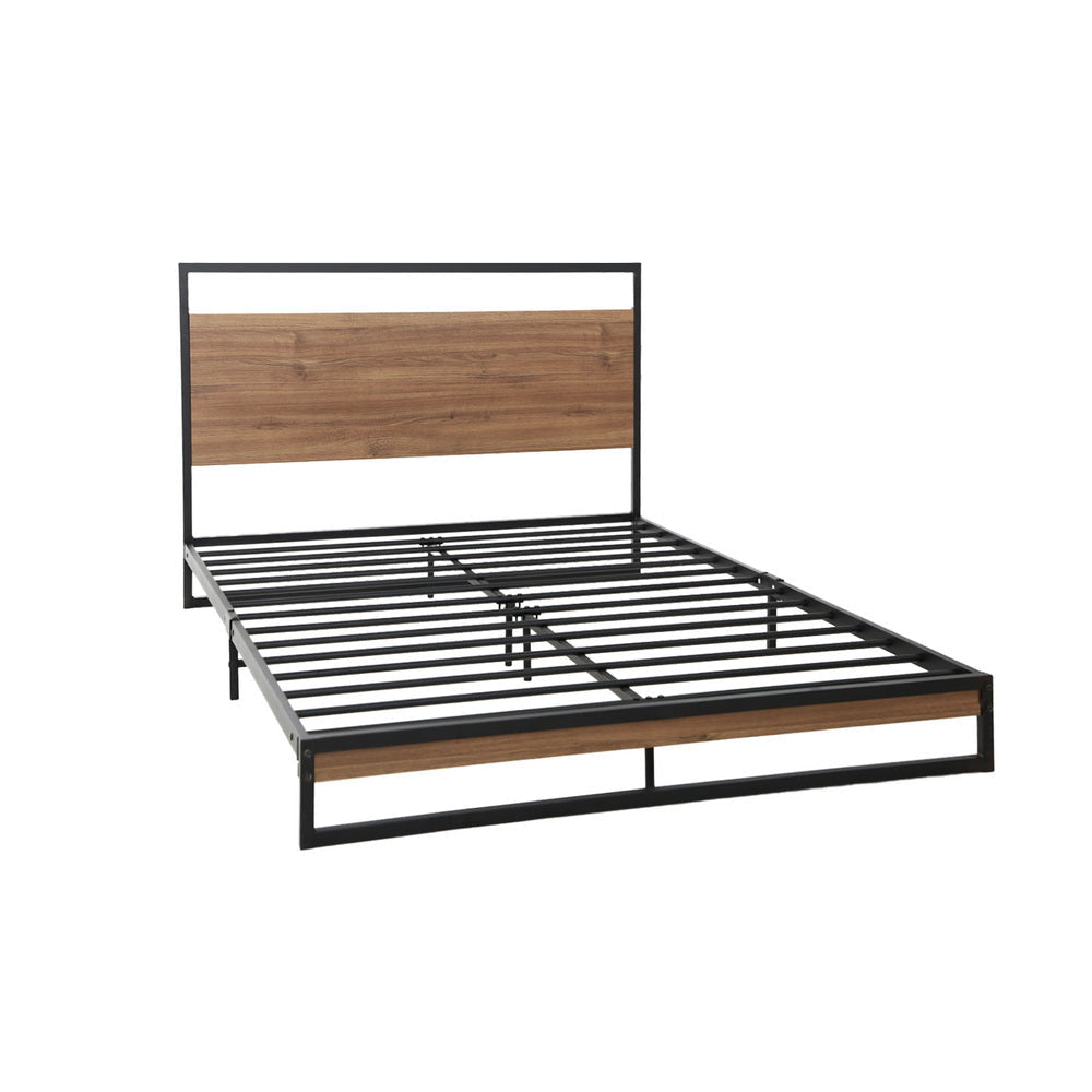 Metal Bed Frame Single Size Mattress Base Platform Foundation Black Dane Fast shipping On sale