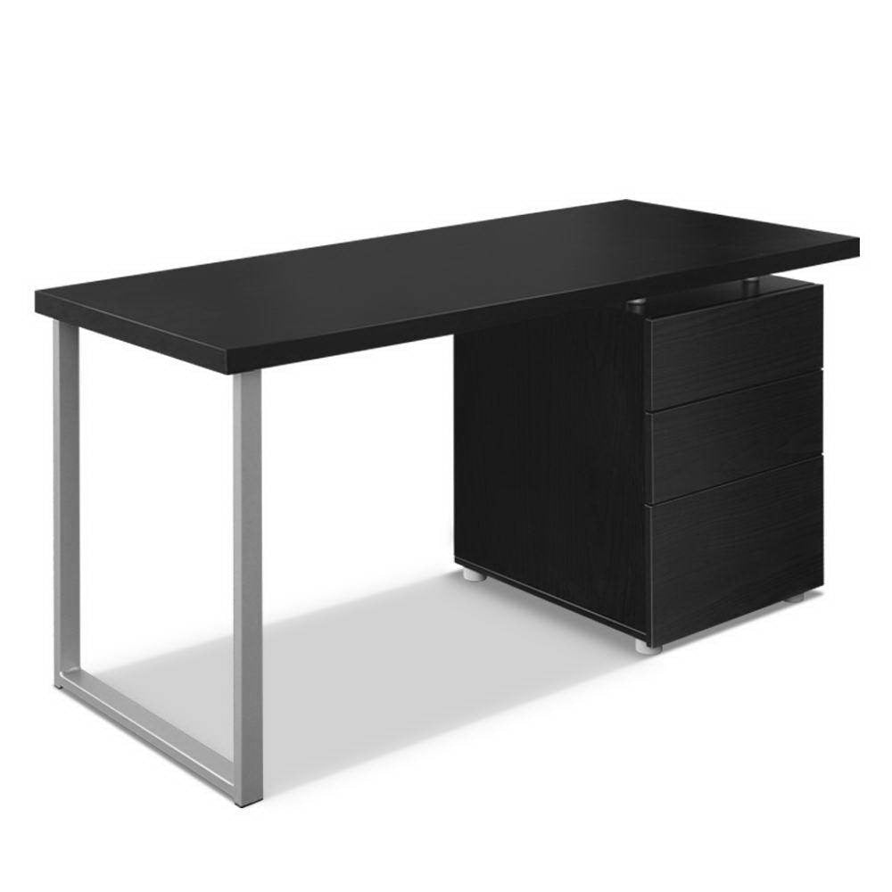 Metal Desk with 3 Drawers - Black Office Fast shipping On sale