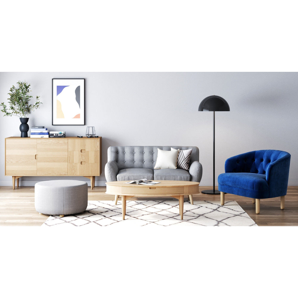 Mia Coffee Table with Drawer Scandi Oak Fast shipping On sale