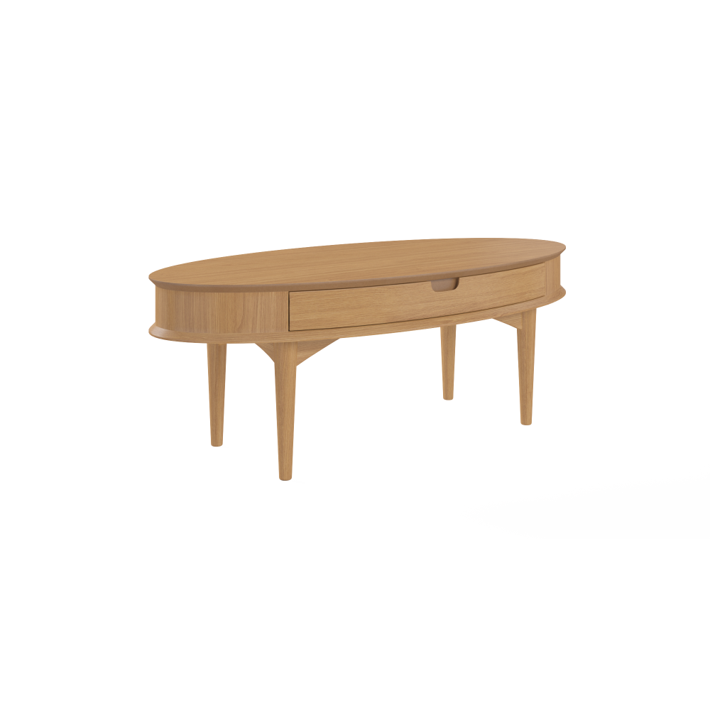 Mia Coffee Table with Drawer Scandi Oak Fast shipping On sale