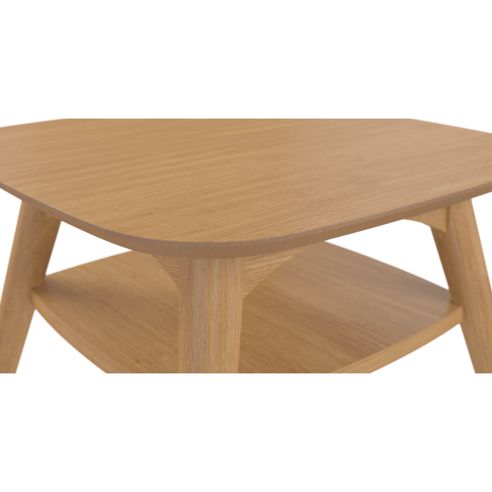 Mia Lamp End Side Table W/ Shelf Scandi Oak Fast shipping On sale