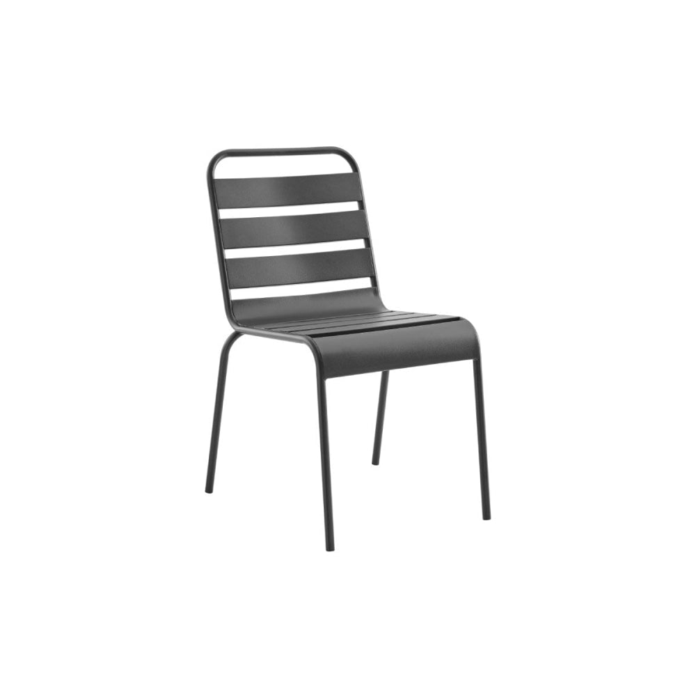 Miami Metal Outdoor Dining Chair Charcoal Furniture Fast shipping On sale