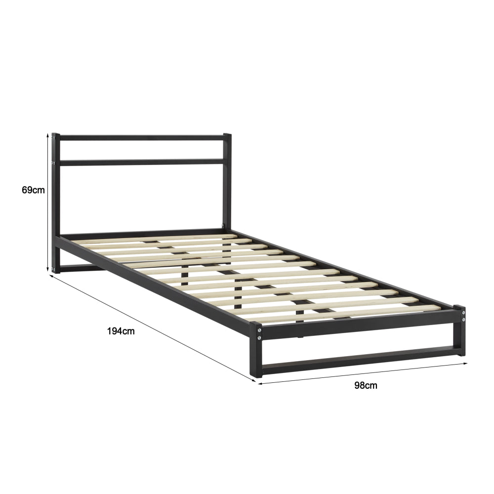 Michelle Metal Bed Frame Double Size Black Fast shipping On sale