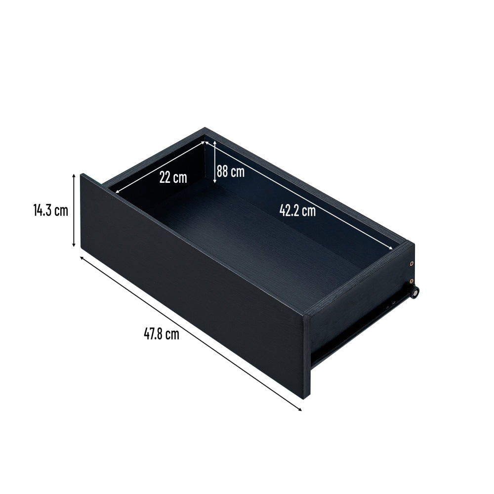 Moby Wooden Floating Entertainment TV Unit 180cm 2-Drawers Black Fast shipping On sale