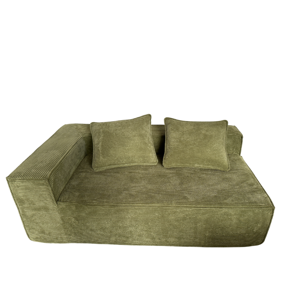 Modern Fabric L-Shape Modular Lounge Sofa Couch - Green Fast shipping On sale