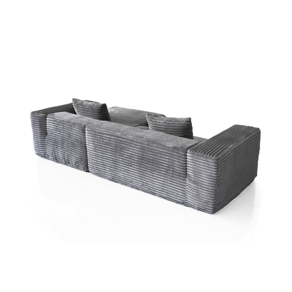 Modern Fabric Modular L-Shape Lounge Sofa Couch - Light Grey Fast shipping On sale