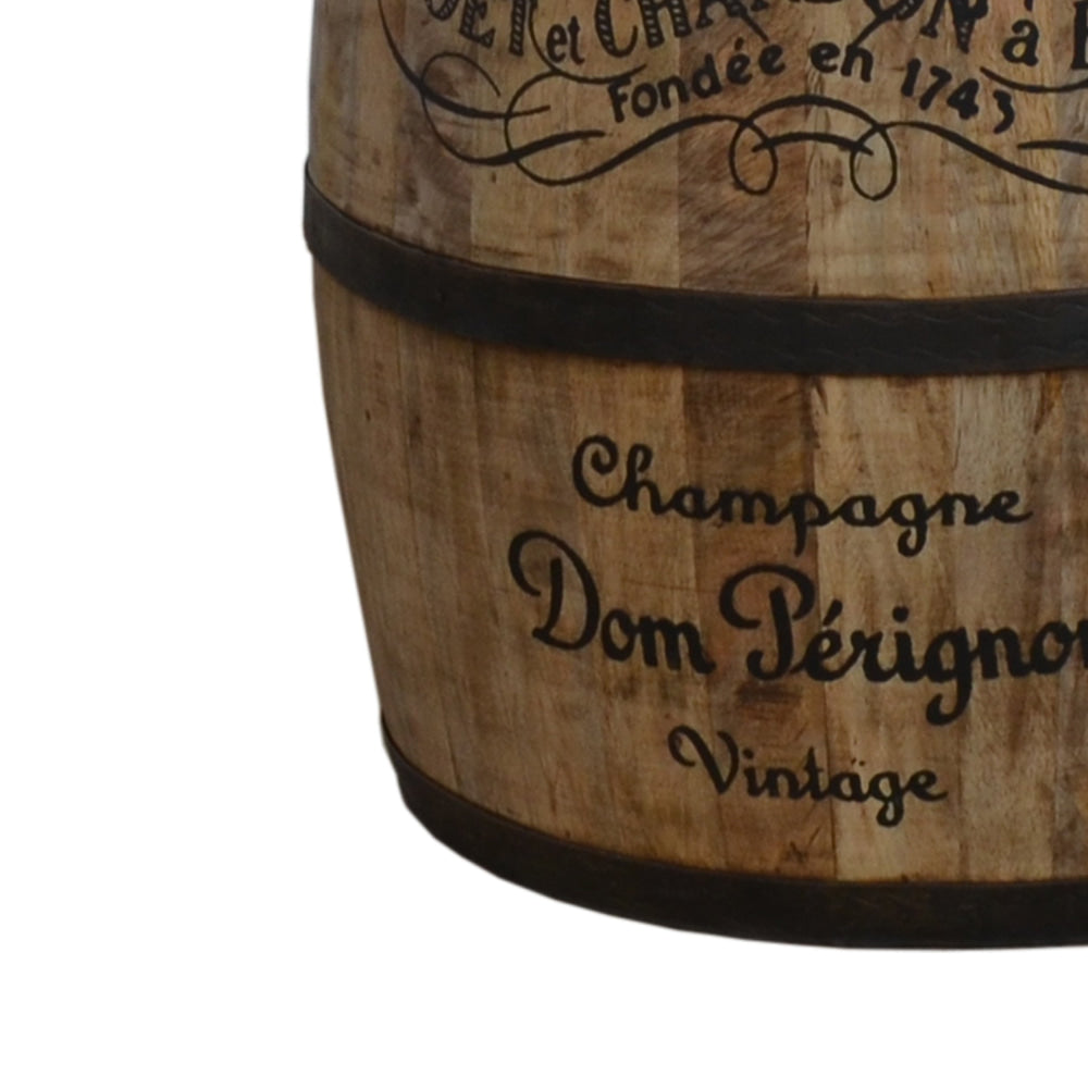 Moet Chandon Vintage Rustic Round Foot Stool Ottoman Fast shipping On sale