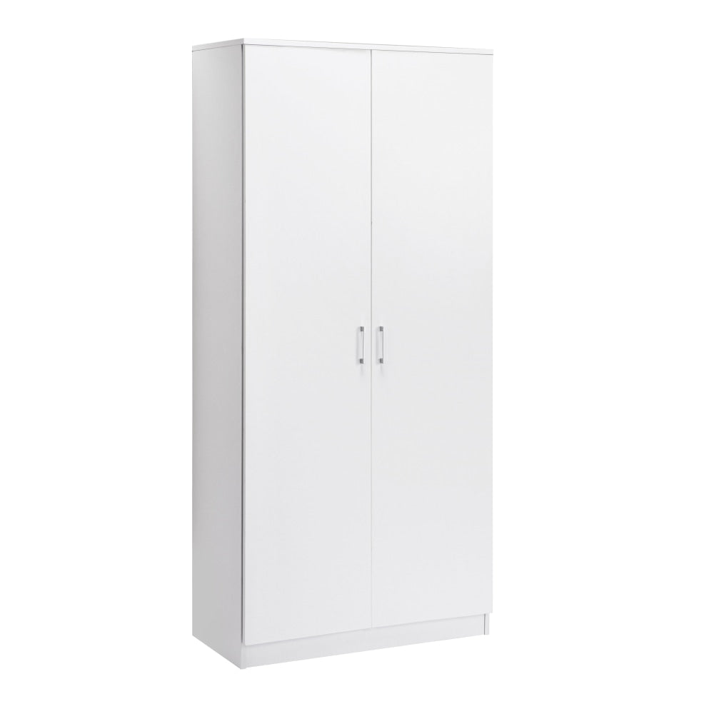 Monica 5-Tier Multi-Purpose Cupboard Tall Storage Cabinet 2-Doors White Fast shipping On sale