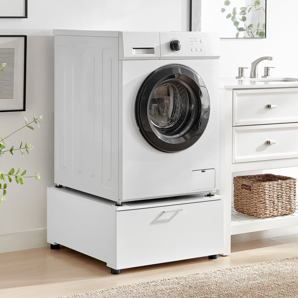 Momentous Living - Monica Wooden Under Washer Dryer Storage 1-Drawer ...