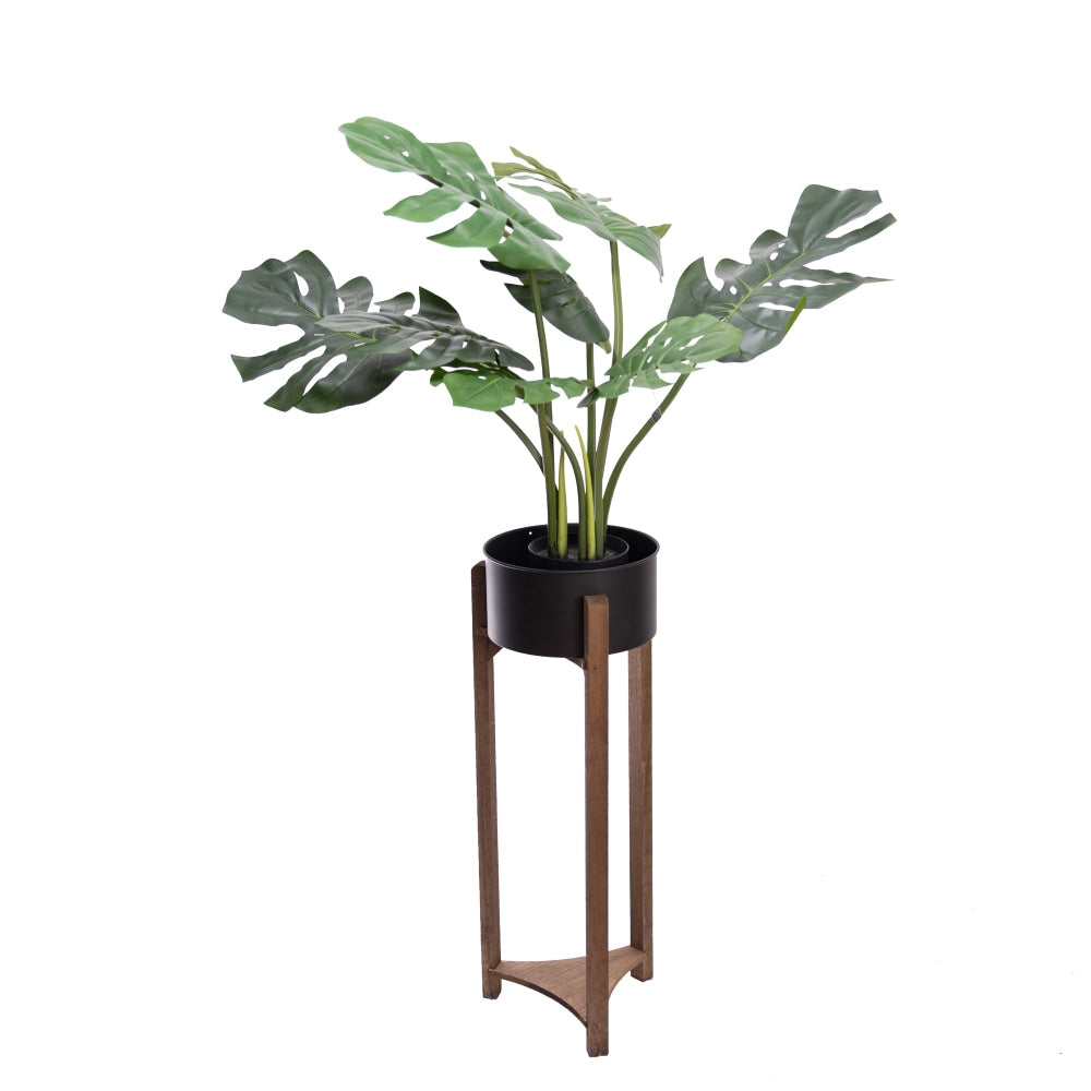 Monstera Artificial Faux Plant Decorative With Planter Green Fast shipping On sale
