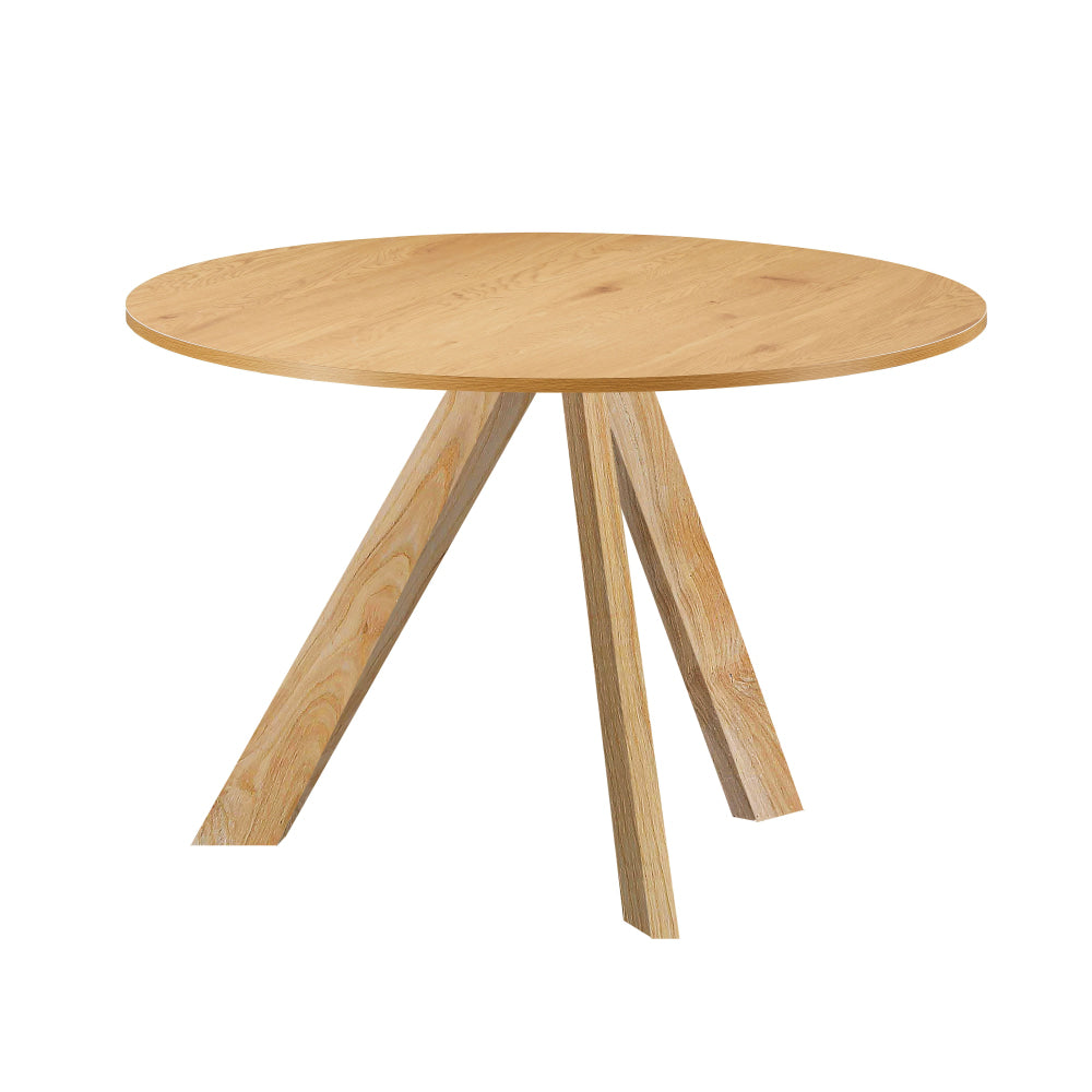 Morrison Wooden Round Dining Table 120cm Solid Timber Legs - Natural Fast shipping On sale