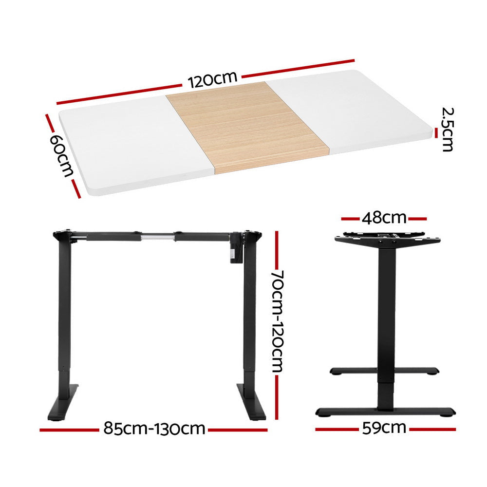 Motorised Standing Desk Sit Stand Desks 120CM Office Fast shipping On sale