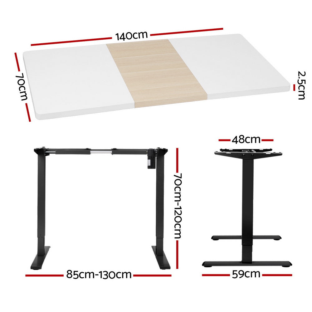 Motorised Standing Desk Sit Stand Desks 140CM Office Fast shipping On sale