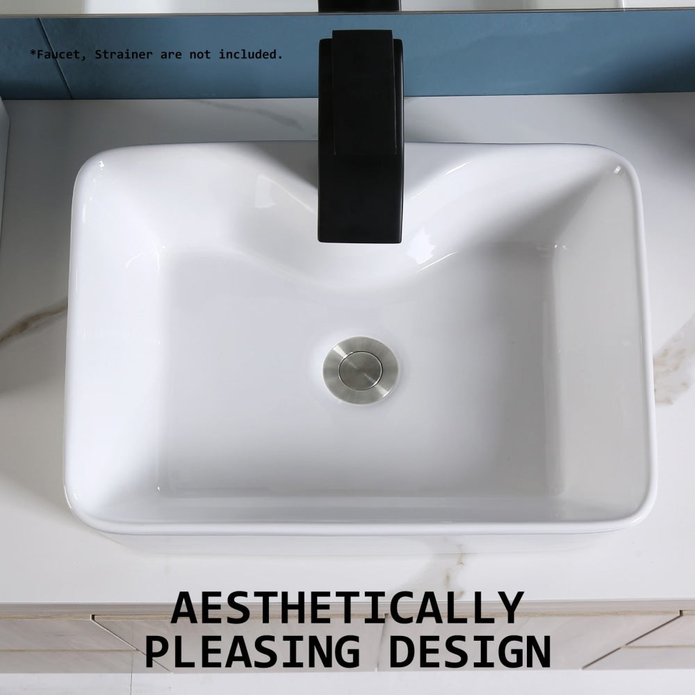 Muriel 48 x 37.5 13cm White Ceramic Bathroom Basin Vanity Sink Above Counter Top Mount Bowl Accessories Fast shipping On sale
