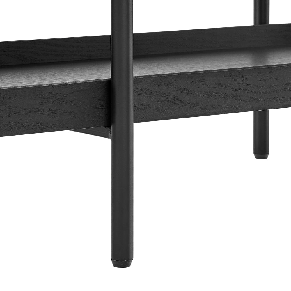 Myla Lowline Wooden 2-Tier Entertainment Unit TV Stand 180cm Black Fast shipping On sale