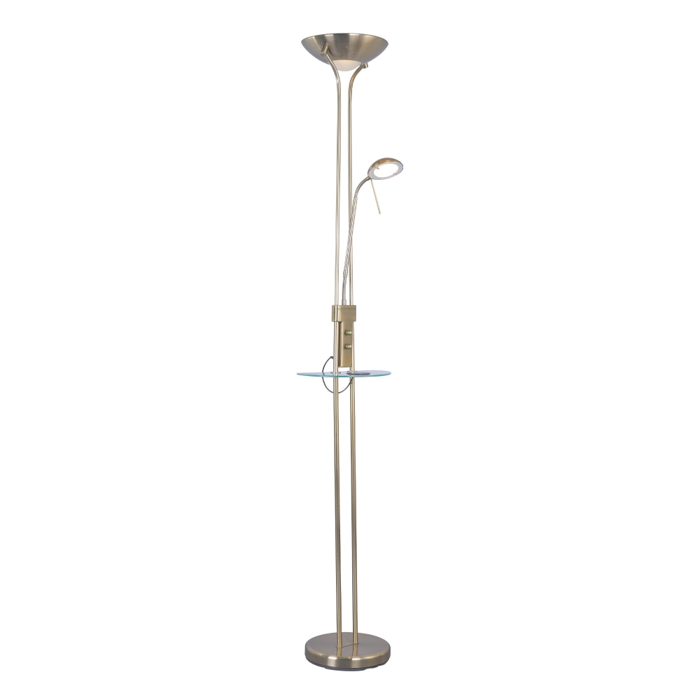Myron USB LED Light Modern Floor Lamp Metal Shade - Antique Brass Fast shipping On sale