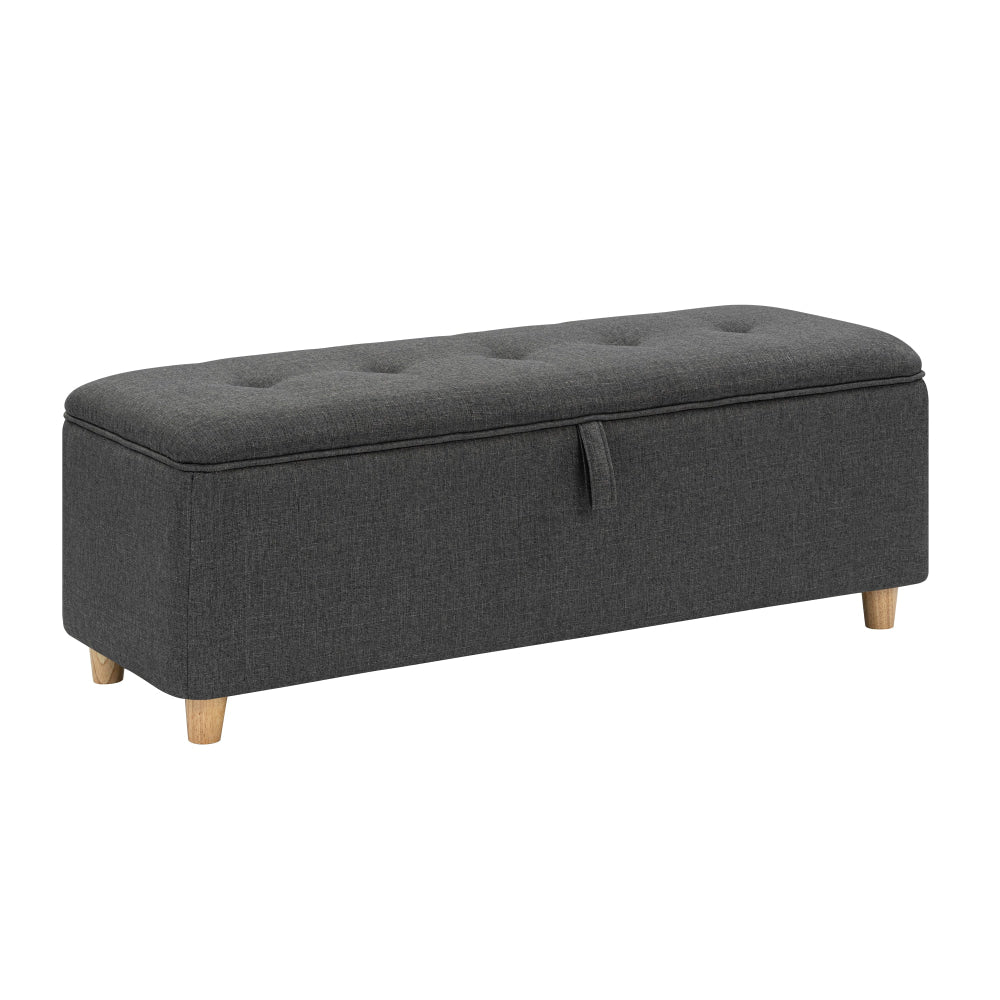 Nars Fabric Storage Ottoman Sofa Bench Foot Rest Sool Dark Grey Fast shipping On sale