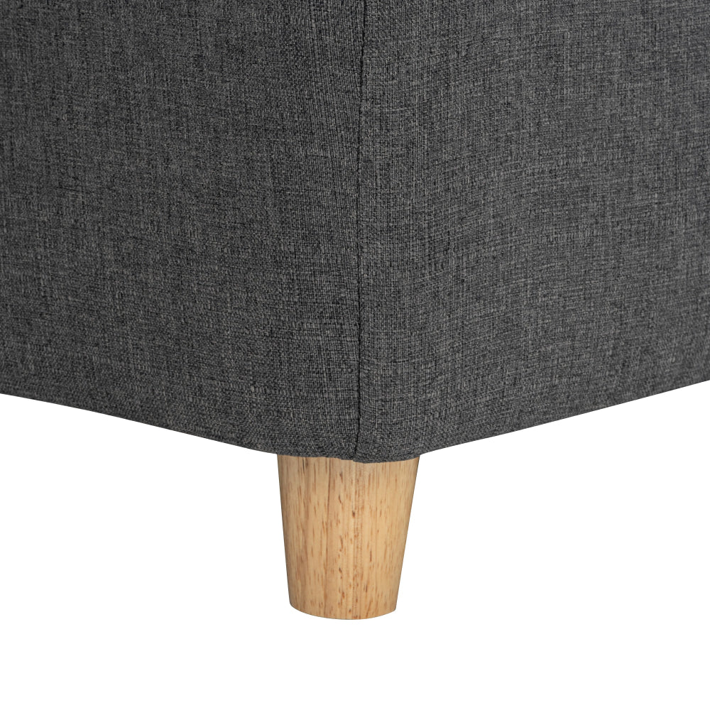 Nars Fabric Storage Ottoman Sofa Bench Foot Rest Sool Dark Grey Fast shipping On sale