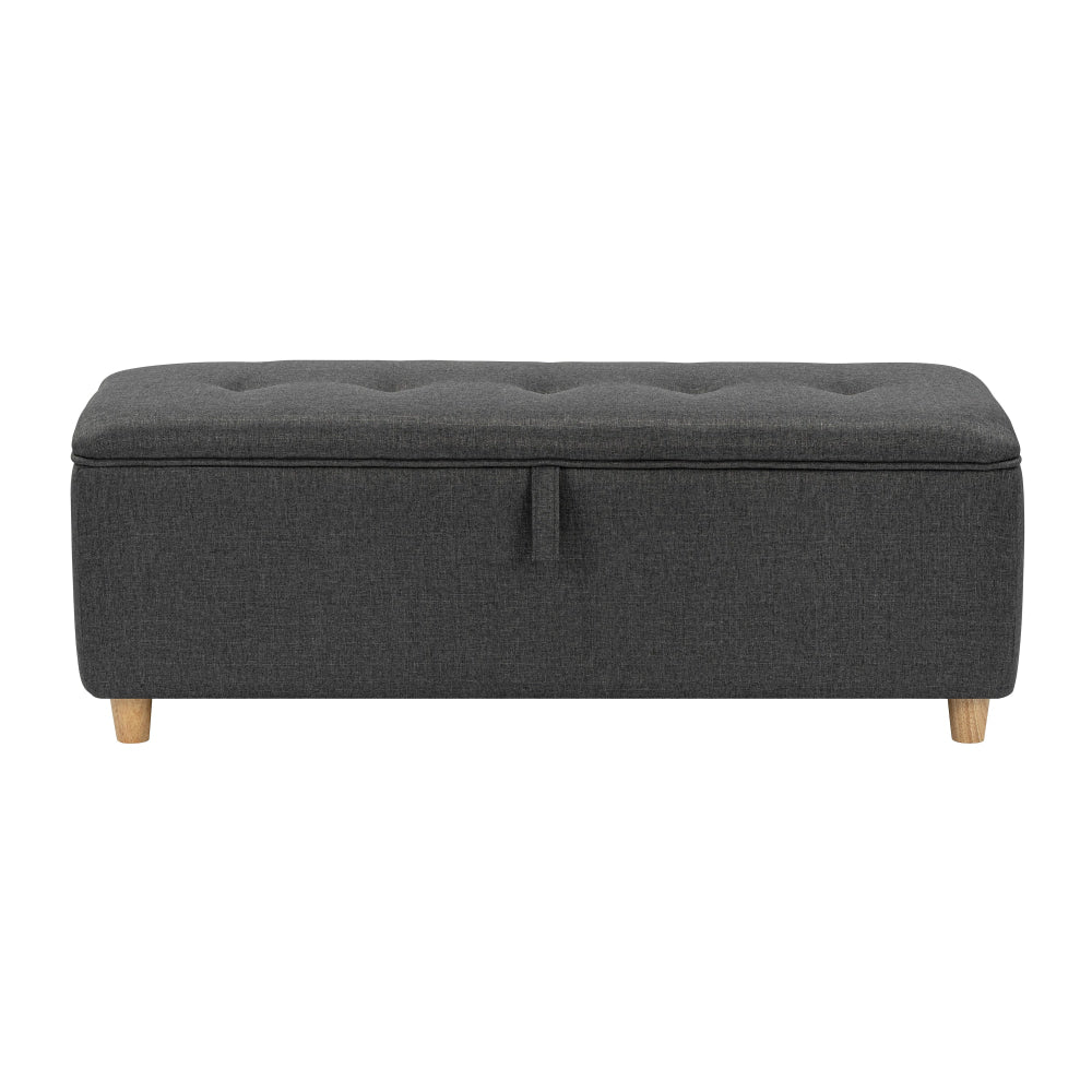 Nars Fabric Storage Ottoman Sofa Bench Foot Rest Sool Dark Grey Fast shipping On sale