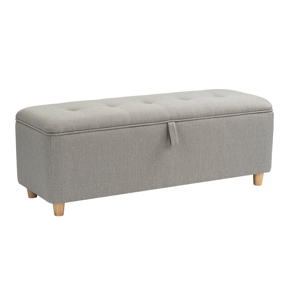 Nars Fabric Storage Ottoman Sofa Bench Foot Rest Sool Light Beige Fast shipping On sale