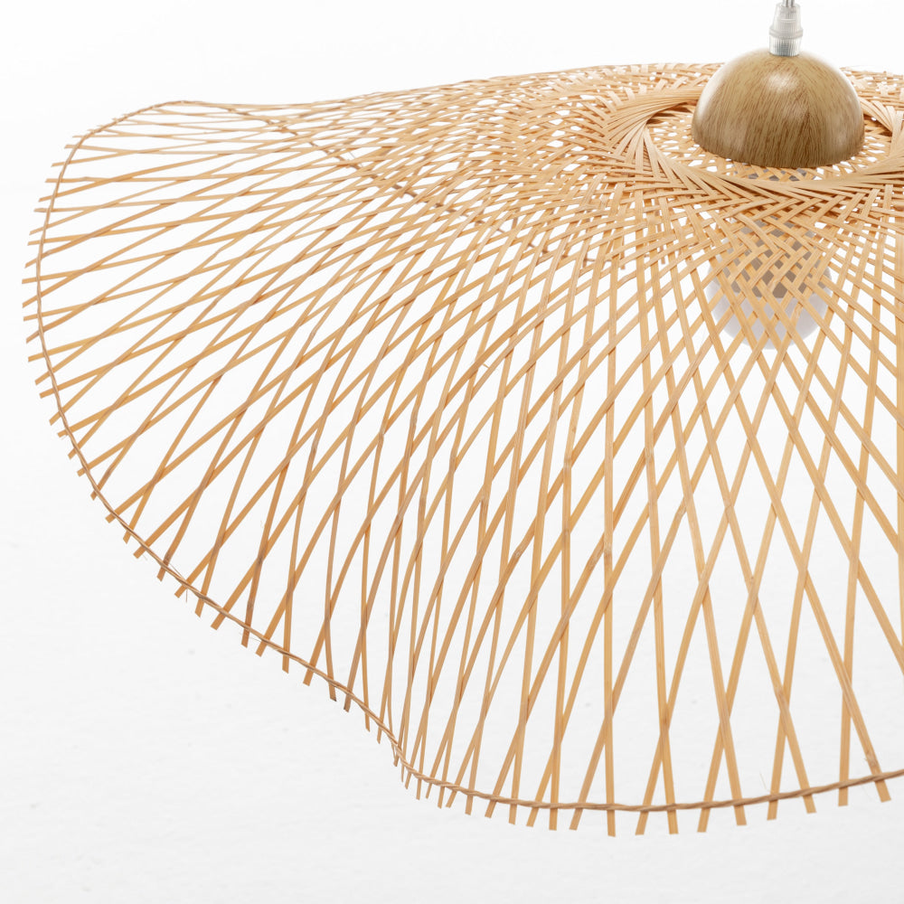 Natural Hand-Woven Bamboo Wave Hanging Pendant Lamp Light Large Fast shipping On sale