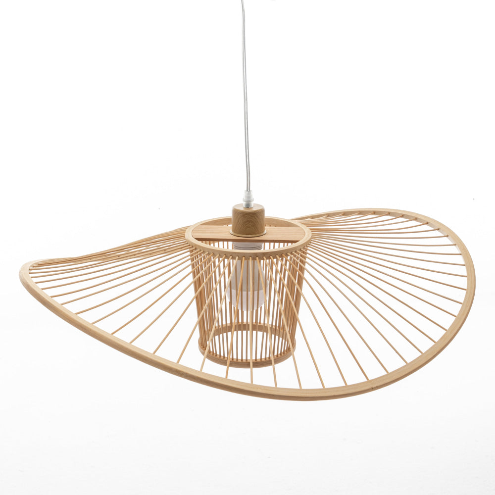 Natural Hand-Woven Bamboo Wide Brim Hanging Pendant Lamp Light Fast shipping On sale