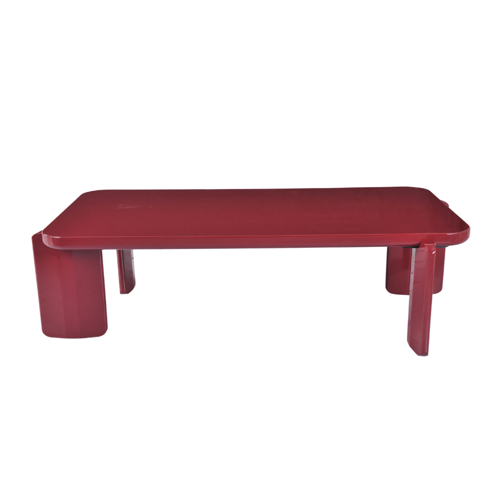 Naya Vibrant Playful Modern Wooden Coffee Tea Table Red Gloss Fast shipping On sale