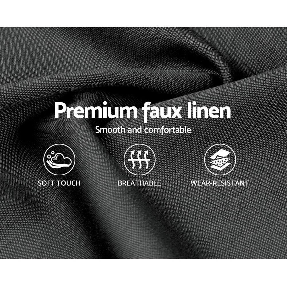 Neo Bed Frame Fabric - Charcoal Queen Fast shipping On sale