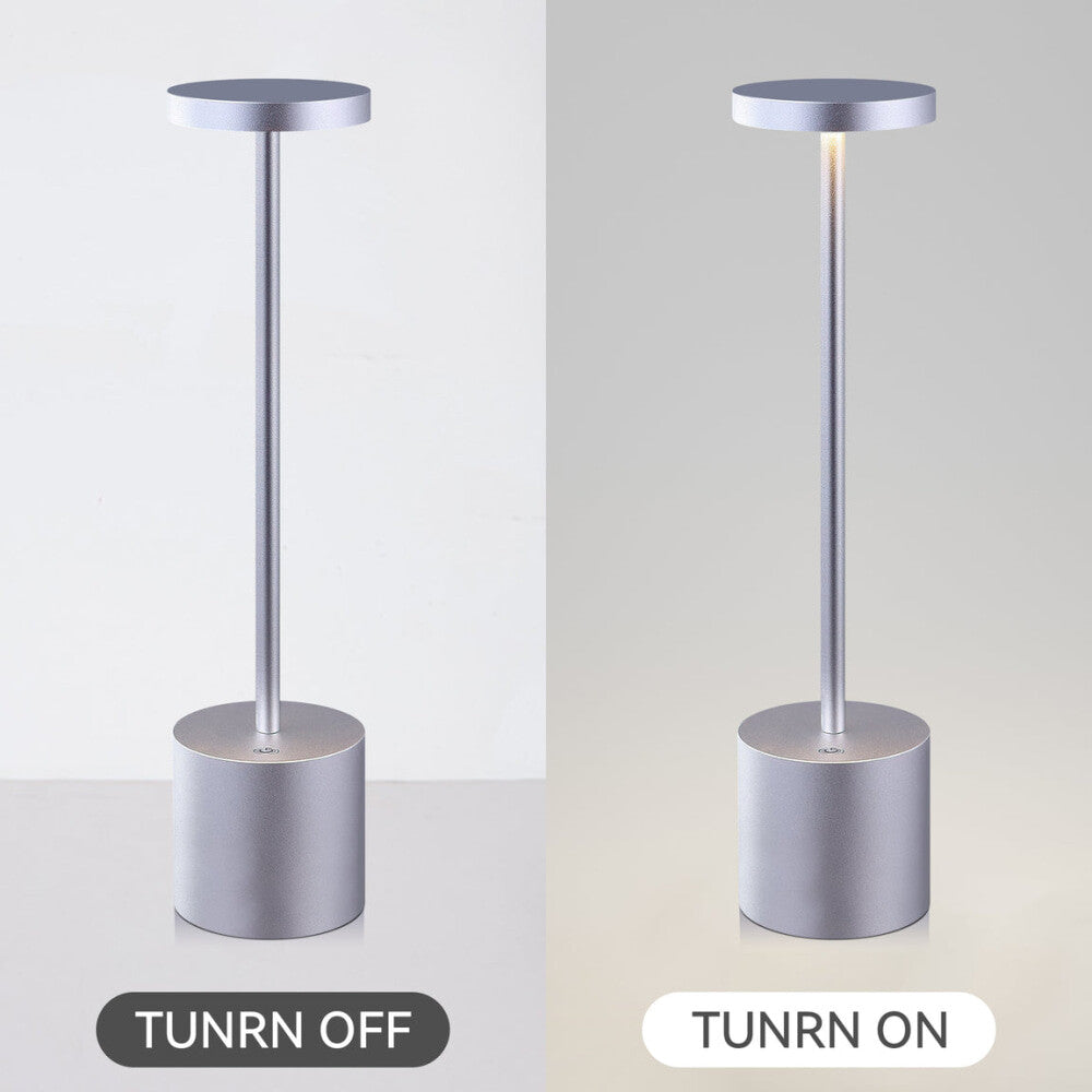 Neona Portable LED Kitchen Bar Single Pendant Light - Silver Table Lamp Fast shipping On sale