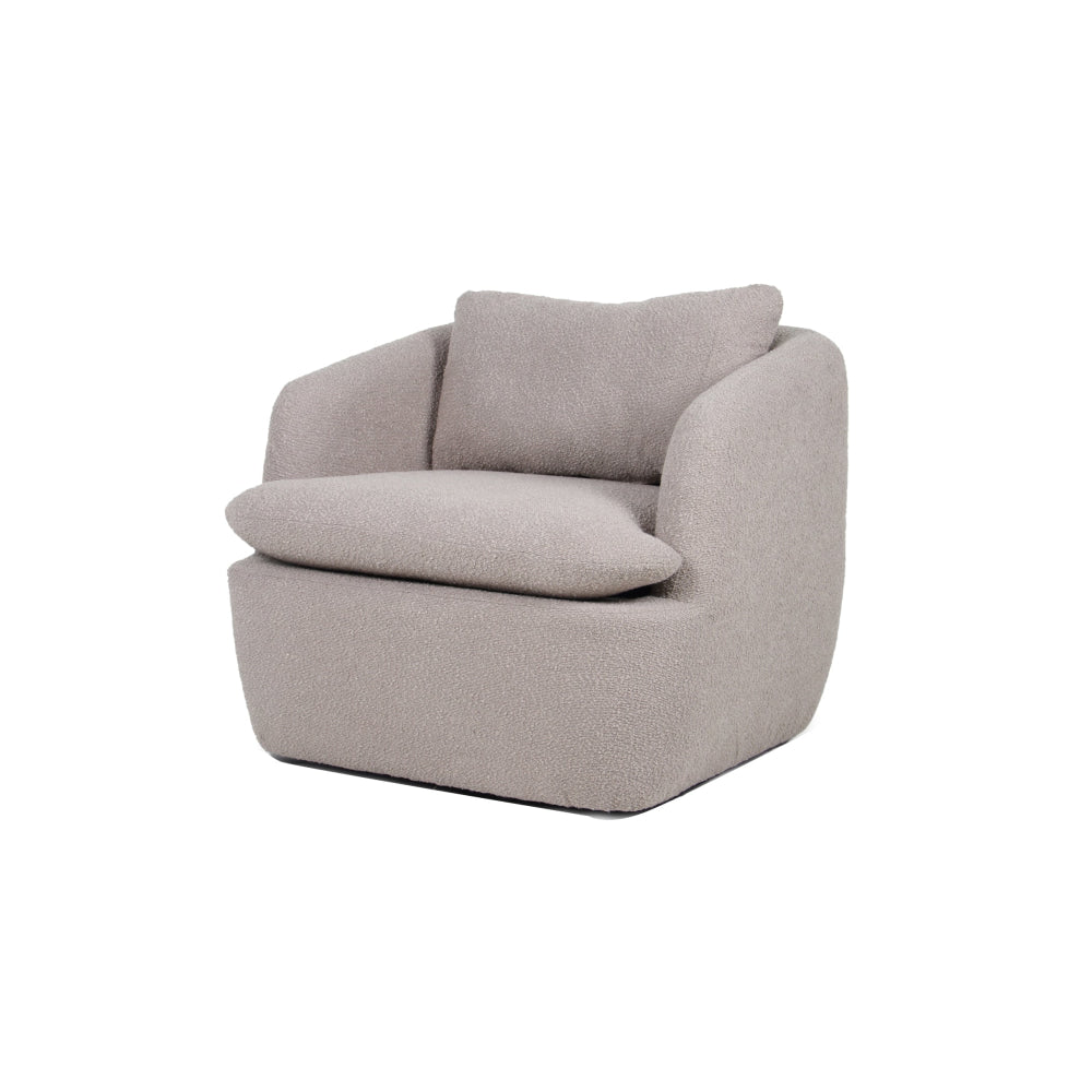 Nevaeh Textured Fabric Swivel Occasional Armchair Accent Lounge Chair Cappucino Fast shipping On sale