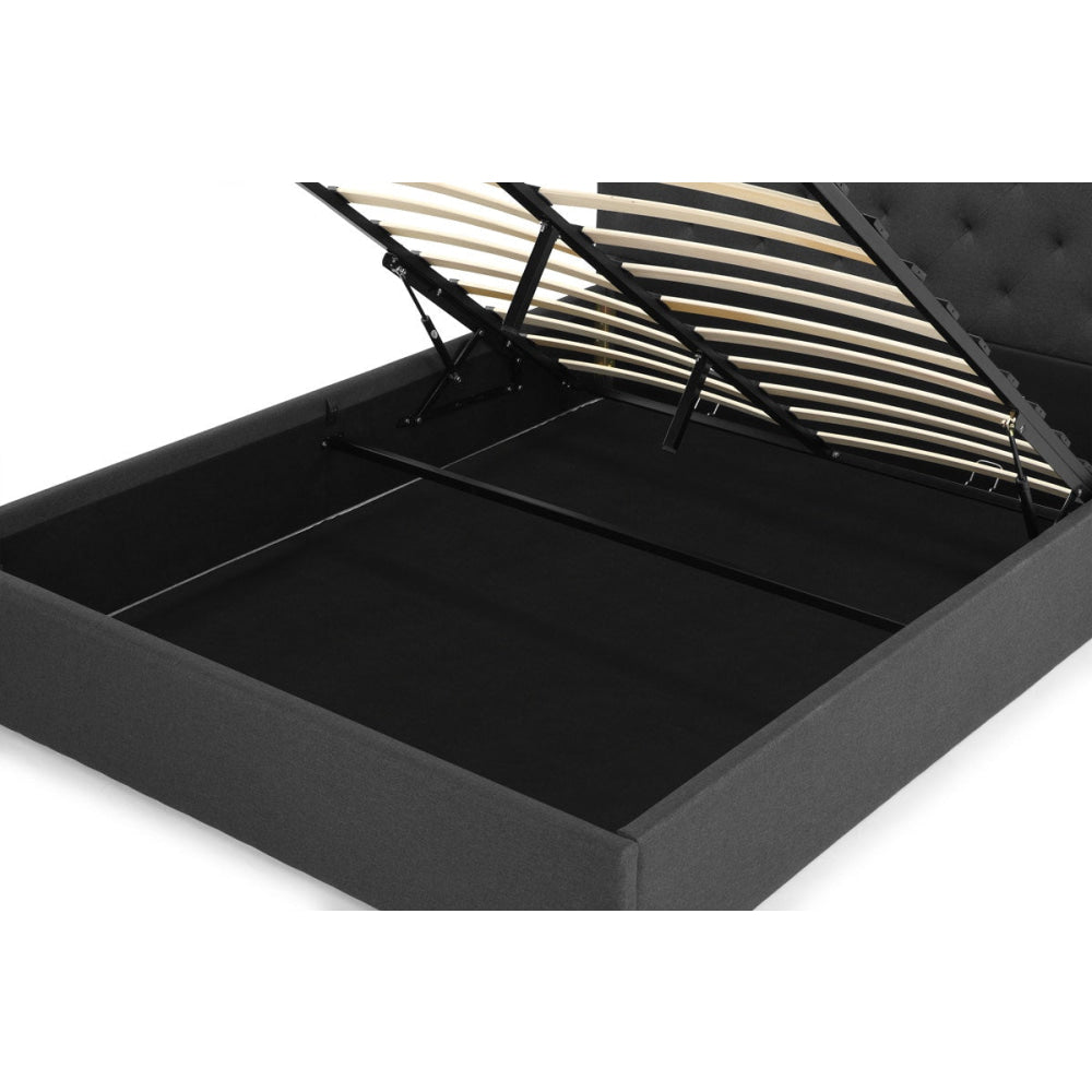 Newport Gas Lift Storage Bed Frame Queen Size Charcoal Fast shipping On sale