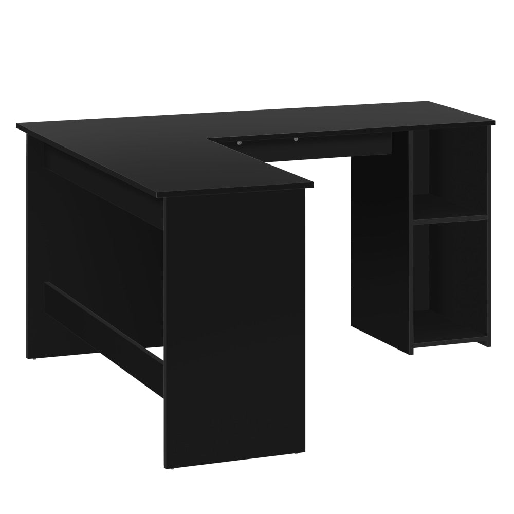Nicky L-Shape Study Computer Working Home Office Desk W/ 2-Shelves Black Fast shipping On sale