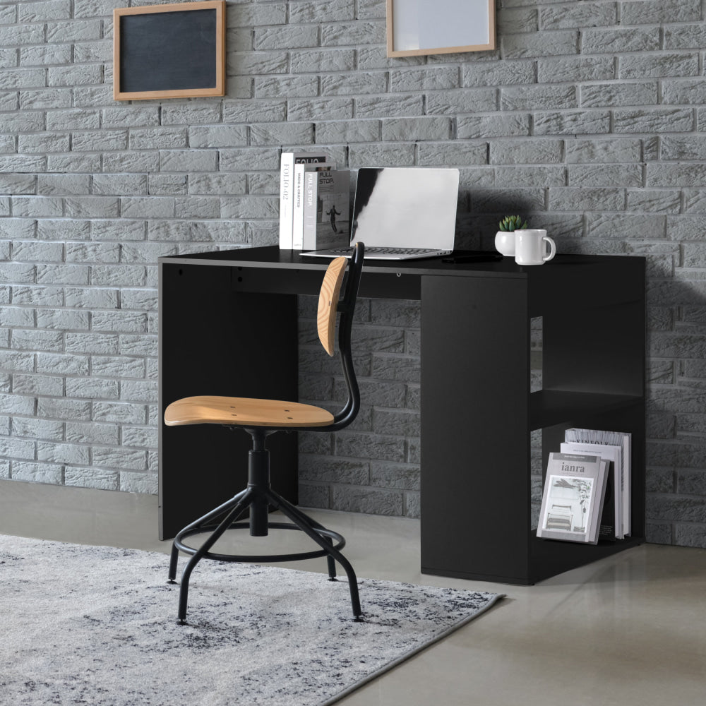 Nicky Study Computer Working Home Office Desk W/ 2-Shelves Black Fast shipping On sale