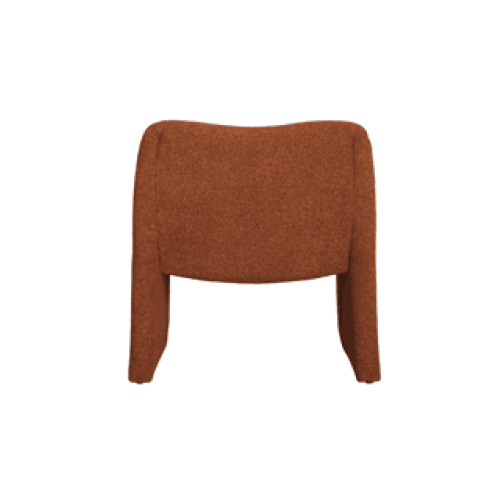 Nicolo Boucle Fabric Relaxing Occasional Accent Chair - Terracotta Fast shipping On sale