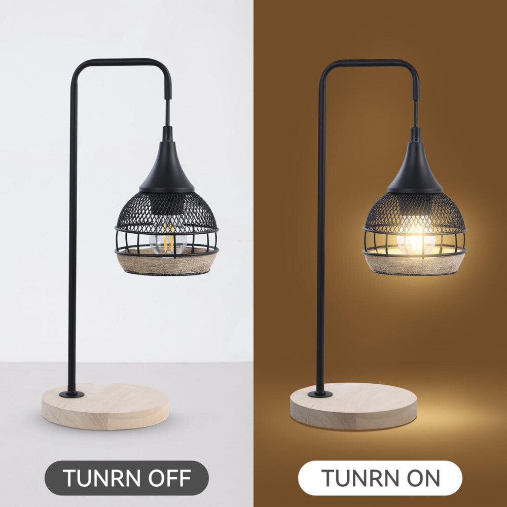 Noble Modern Elegant Table Lamp Desk Light - Black & Natural Fast shipping On sale