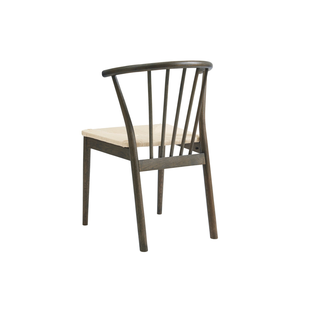 Noni Set of 2 Wooden Frame Kitchen Dining Chairs Smoked/Cream Chair Fast shipping On sale