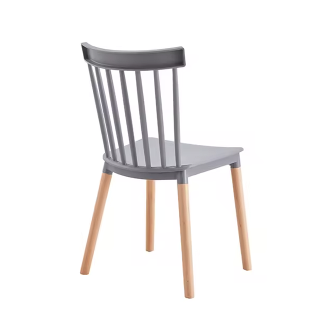 Set Of 4 Wooden Timber Scandinavian Kitchen Dining Side Chair Grey Fast shipping On sale