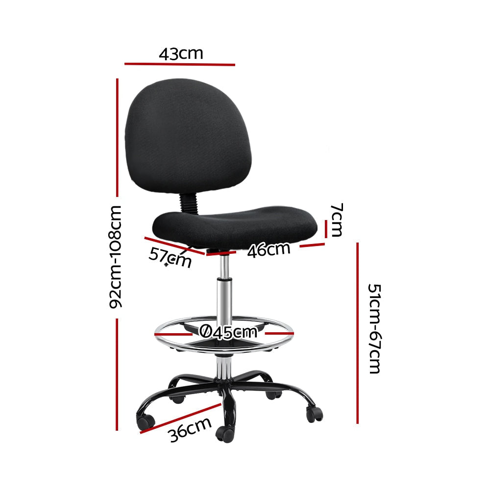 Office Chair Veer Drafting Stool Fabric Chairs Black Fast shipping On sale