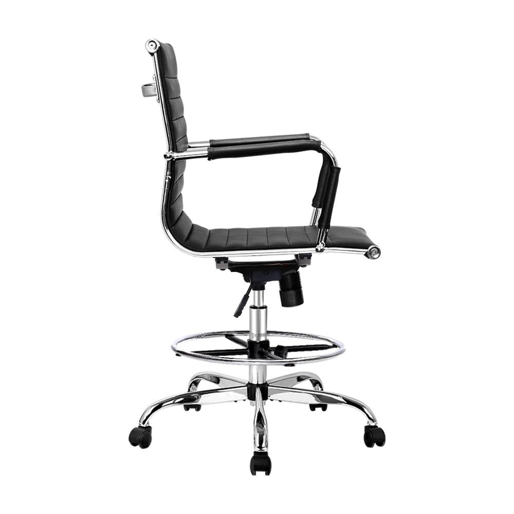 Office Chair Veer Drafting Stool Mesh Chairs Armrest Standing Desk Black Fast shipping On sale