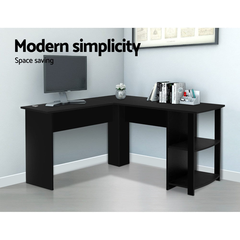 Office Computer Desk Corner Student Study Table Workstation L-Shape Black Fast shipping On sale