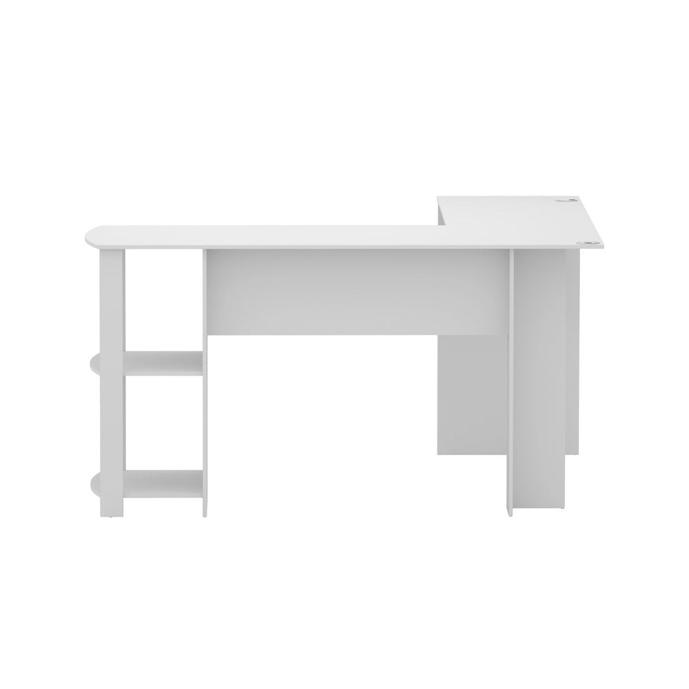 Office Computer Desk Corner Student Study Table Workstation L-Shape Shelf White Fast shipping On sale