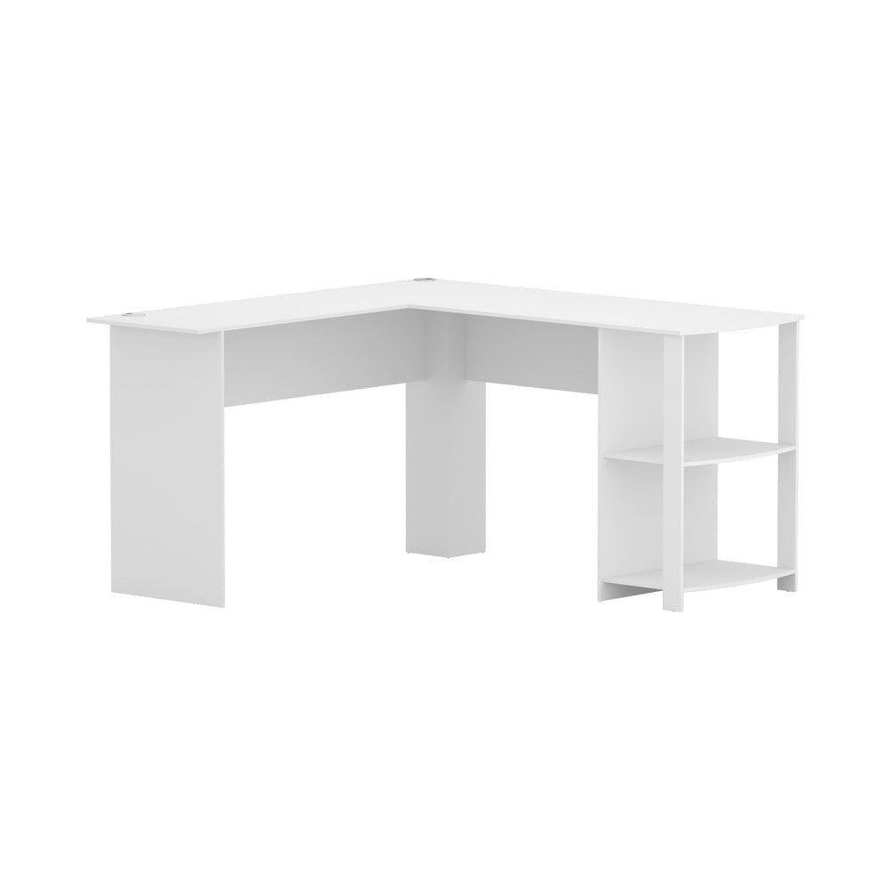 Office Computer Desk Corner Student Study Table Workstation L-Shape Shelf White Fast shipping On sale