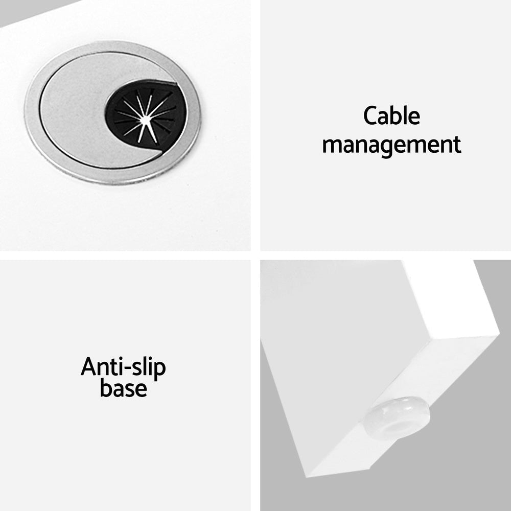 Office Computer Desk Corner Student Study Table Workstation L-Shape Shelf White Fast shipping On sale