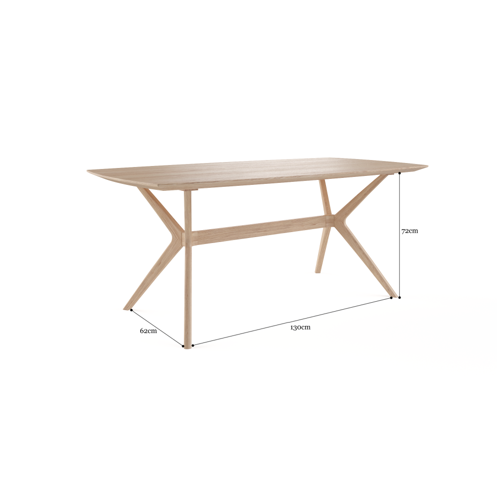 Olsen Rectangular Kitchen Dining Table 185cm Scandi Oak Fast shipping On sale