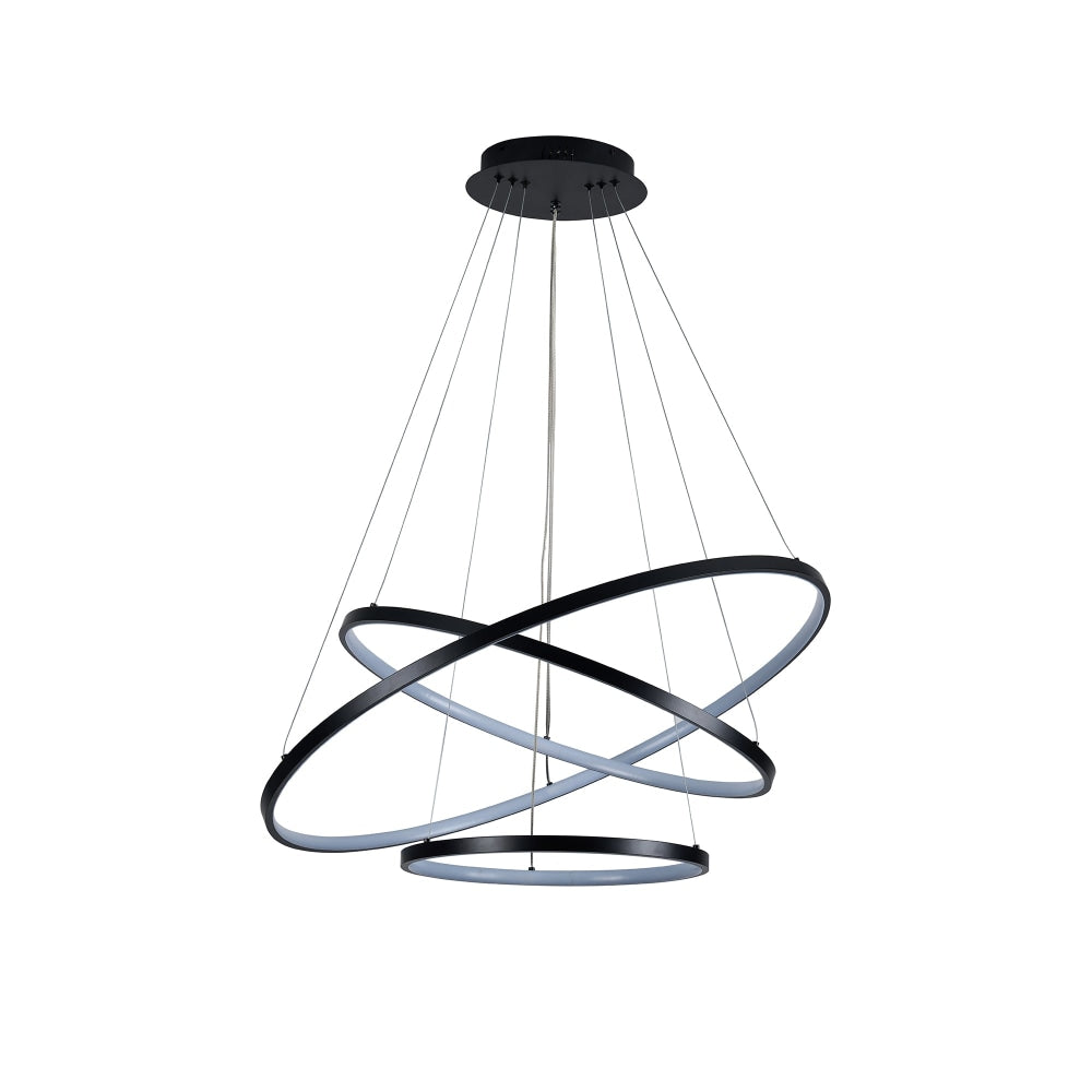 Omega Bright Contemporary Retro Black Hollow Rings Halo LED Pendant Light - Small Lamp Fast shipping On sale