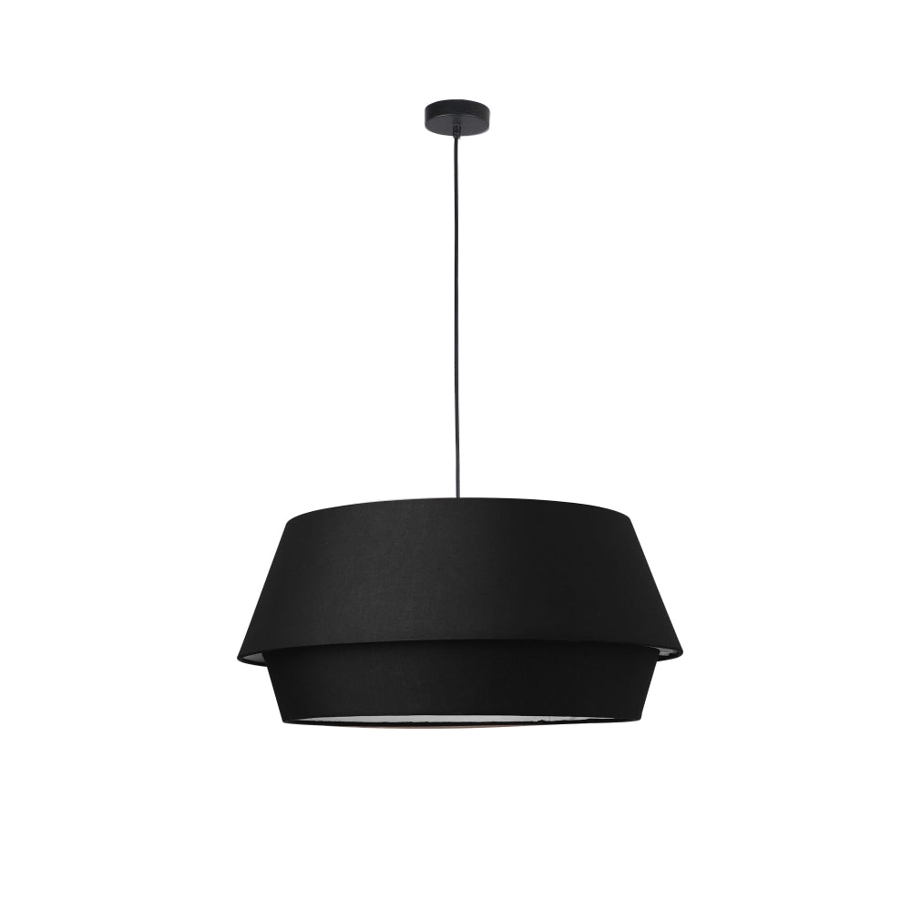 Orelli Pendant Disc Home Metal Light Fabric Shade - Black Color Lamp Fast shipping On sale