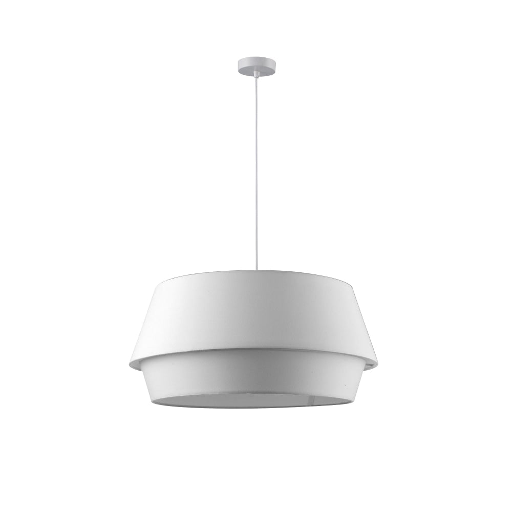 Orelli Pendant Disc Home Metal Light Fabric Shade - White Color Lamp Fast shipping On sale