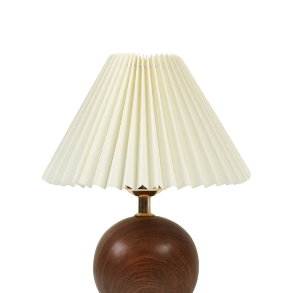 Orianna Modern Ceramic Base Fabric Shade Table Desk Light Lamp Walnut Fast shipping On sale